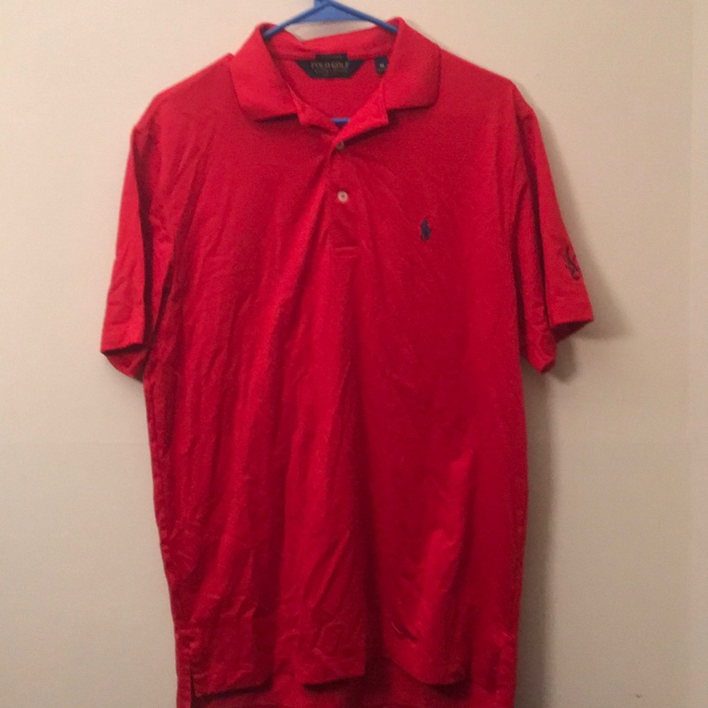 Red polo golf shirt!
